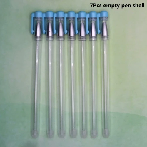 7Pcs empty pen shell 10/20 шт./лот цветной стержень со стираемыми чернилами набор ручек 0,5 мм зеленый стираемый моющийся стержень для ручки школьные офисные принадлежности канцелярские принадлежности - Цвет: 7Pcs empty pen shell