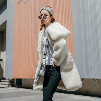 

2018 Faux Rabbit Warm Fur Coat MC