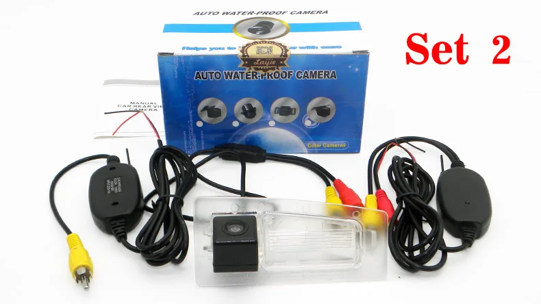 Set 2 Беспроводная камера заднего вида для Mazda CX-3 CX 3 CX3 /RCA AUX интерфейс автоматическая парковочная резервная камера светодиодный ночного видения - Название цвета: Set 2