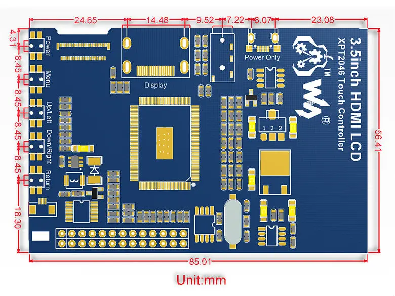 Raspberry Pi 3 5 дюйма HDMI LCD сенсорный экран дисплей совместимый с | Компьютеры и офис