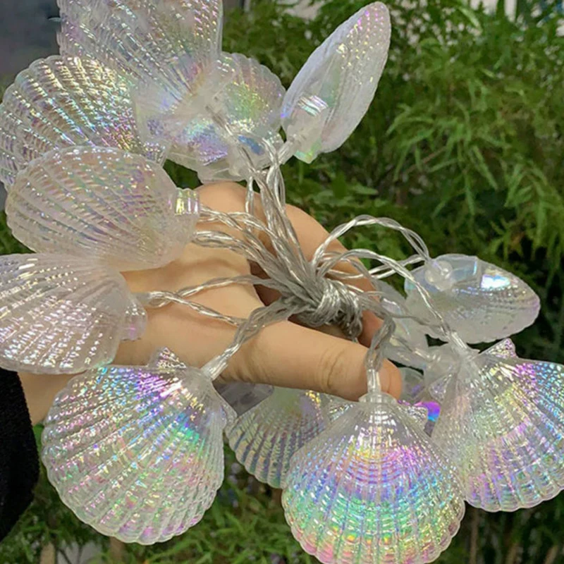 СВЕТОДИОДНАЯ Гирлянда в виде морской ракушки для праздника дня рождения