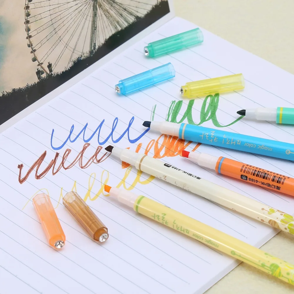 Алмазная зажигалка двойное изменение цвета волшебное граффити маркер школьные