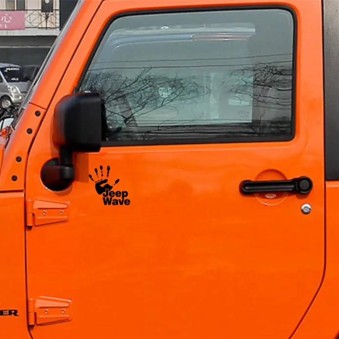 Забавная Виниловая наклейка для Jeep Wave Hand стильная автомобиля Talk наклейки Wrangler