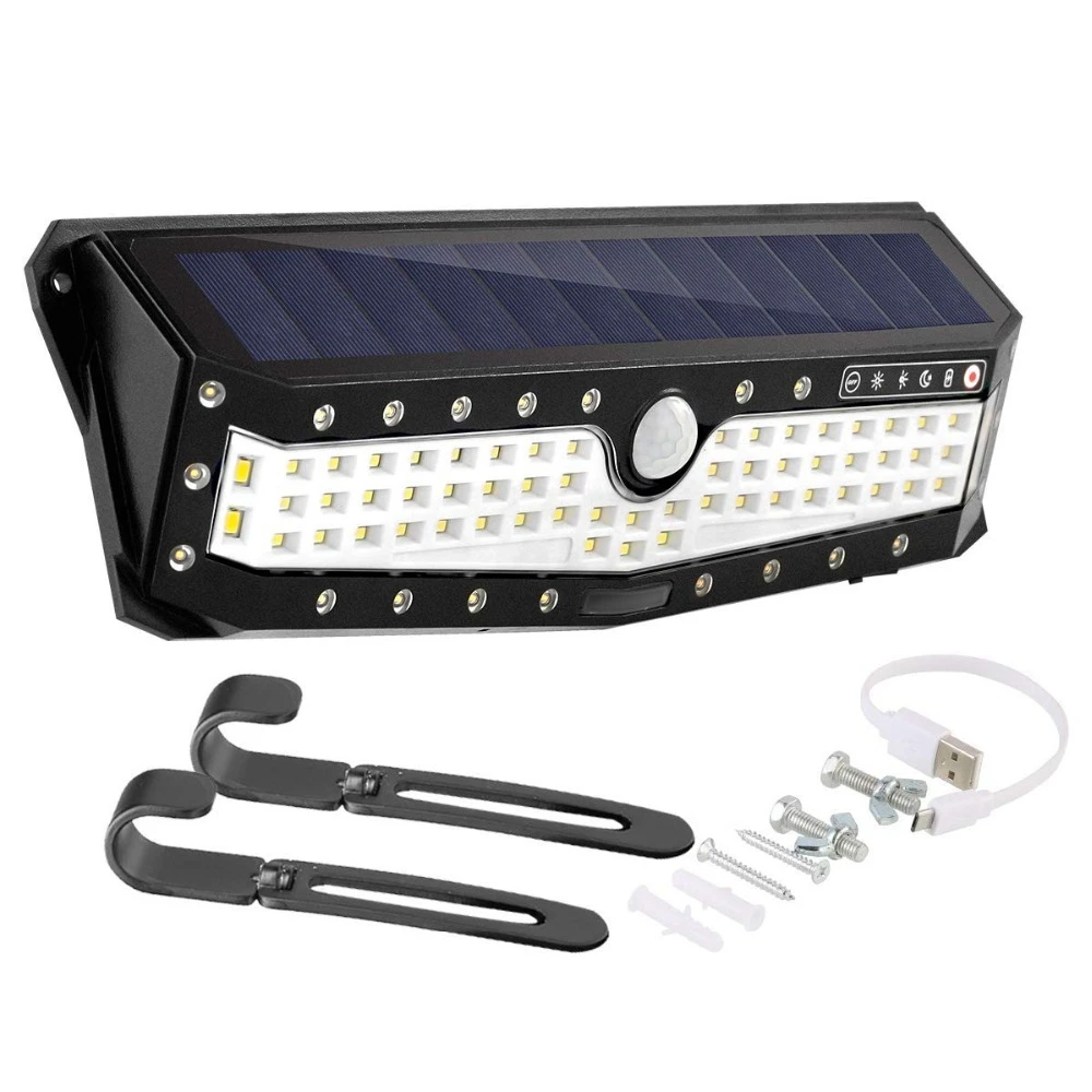 

LED Solar Light USB Rechargeable PIR Motion Sensor Security Lighting outdoor Waterproof Lamp 4 modeS Wall Light for Garden Yard