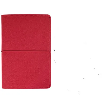 Red A5/6 Корея милый фетровый планировщик записная книжка канцелярские принадлежности японская Сакура дневник персональный ноутбук спиральное кольцо Переплетчик планировщик - Цвет: Red