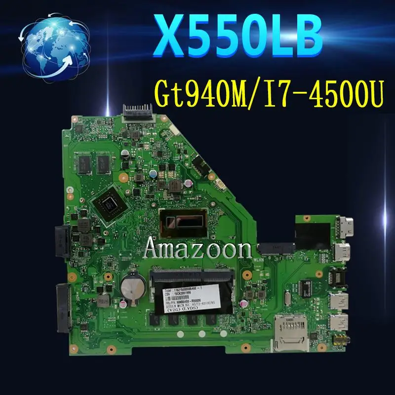 X550LB материнская плата для ноутбука For Asus X550 X550LD X550LN тест оригинальная 4G RAM Gt740M/I7