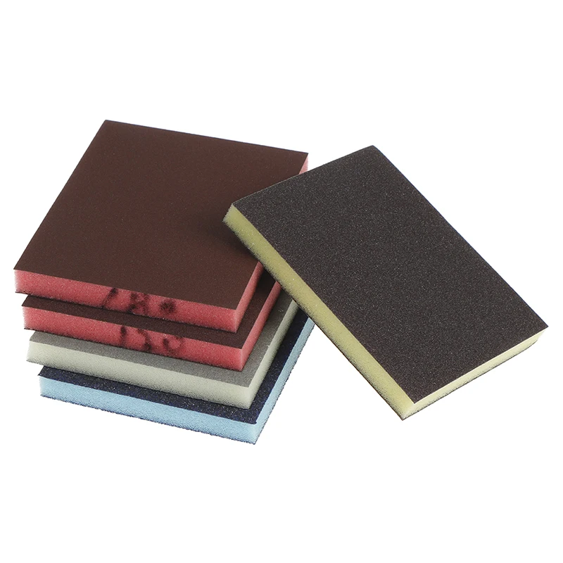 2 шт. 120 1000grit полировка шлифовальная губка блок Pad наждачная бумага Ассорти