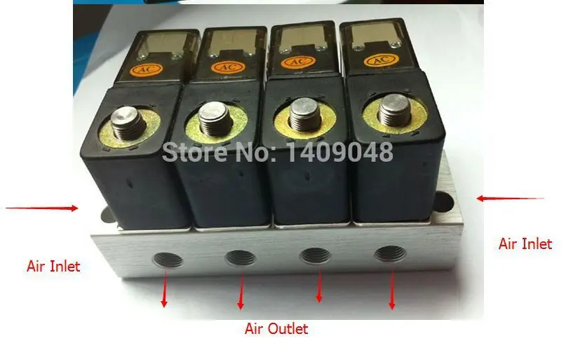 Электромагнитный клапан 2 способа прямого действия с коллектором 4 шт. 2V025 06 1/8