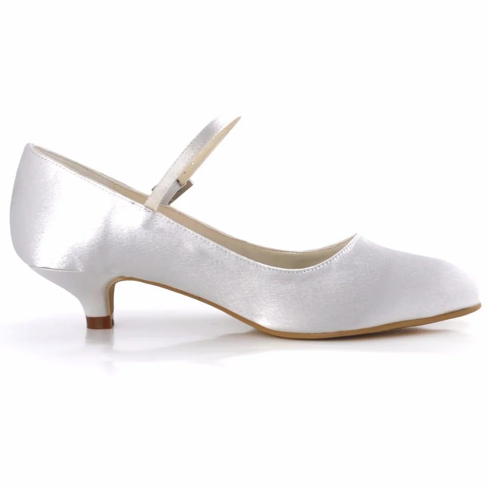 Элегантные атласные туфли на плоской подошве с круглым носком низком каблуке