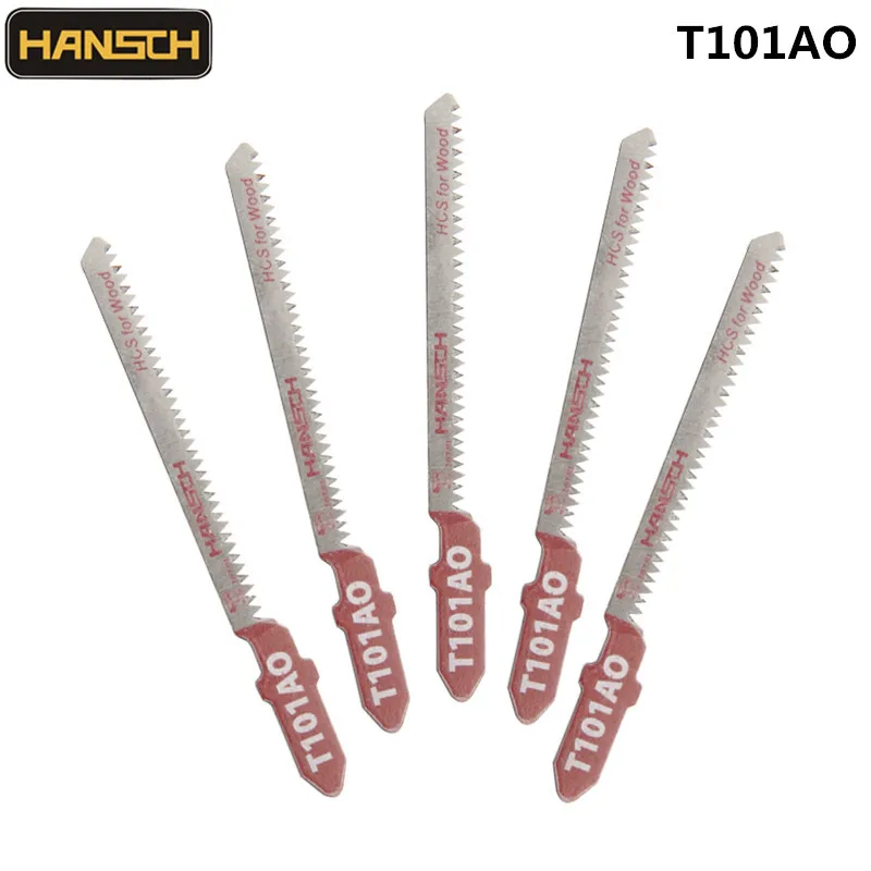 Лезвия для лобзика HANSCH 5 шт. 76*1 4 T101AO резки древесины Fsat HCS Bosch Metabo Dewalt Makita AEG Festo Holzher
