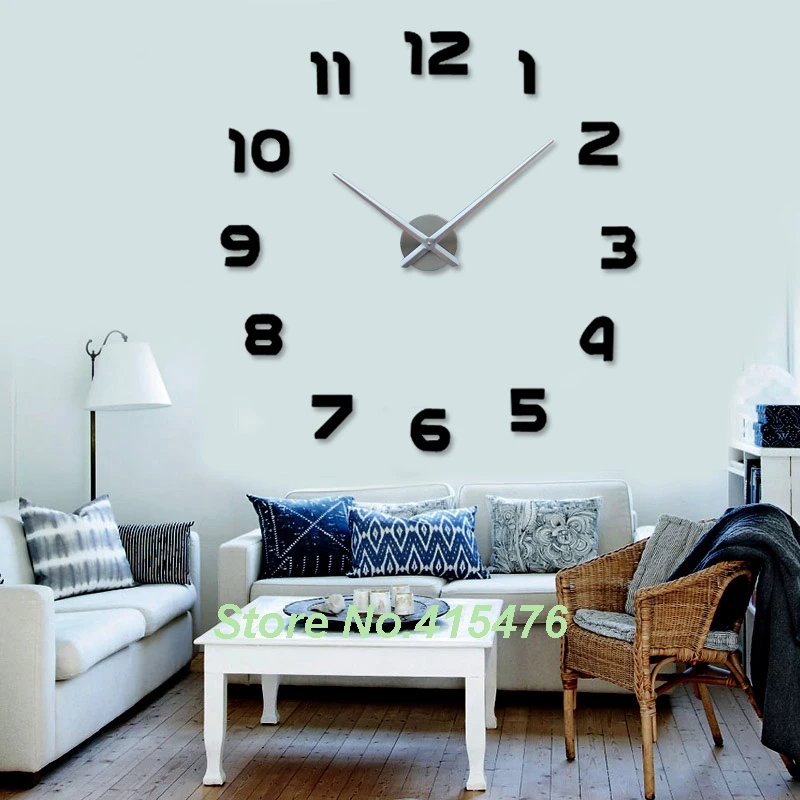 DIY Large Watch Wall Clock Modern Design Creative Scale Decor Stickers Set Room Decal Home Decoration | Дом и сад