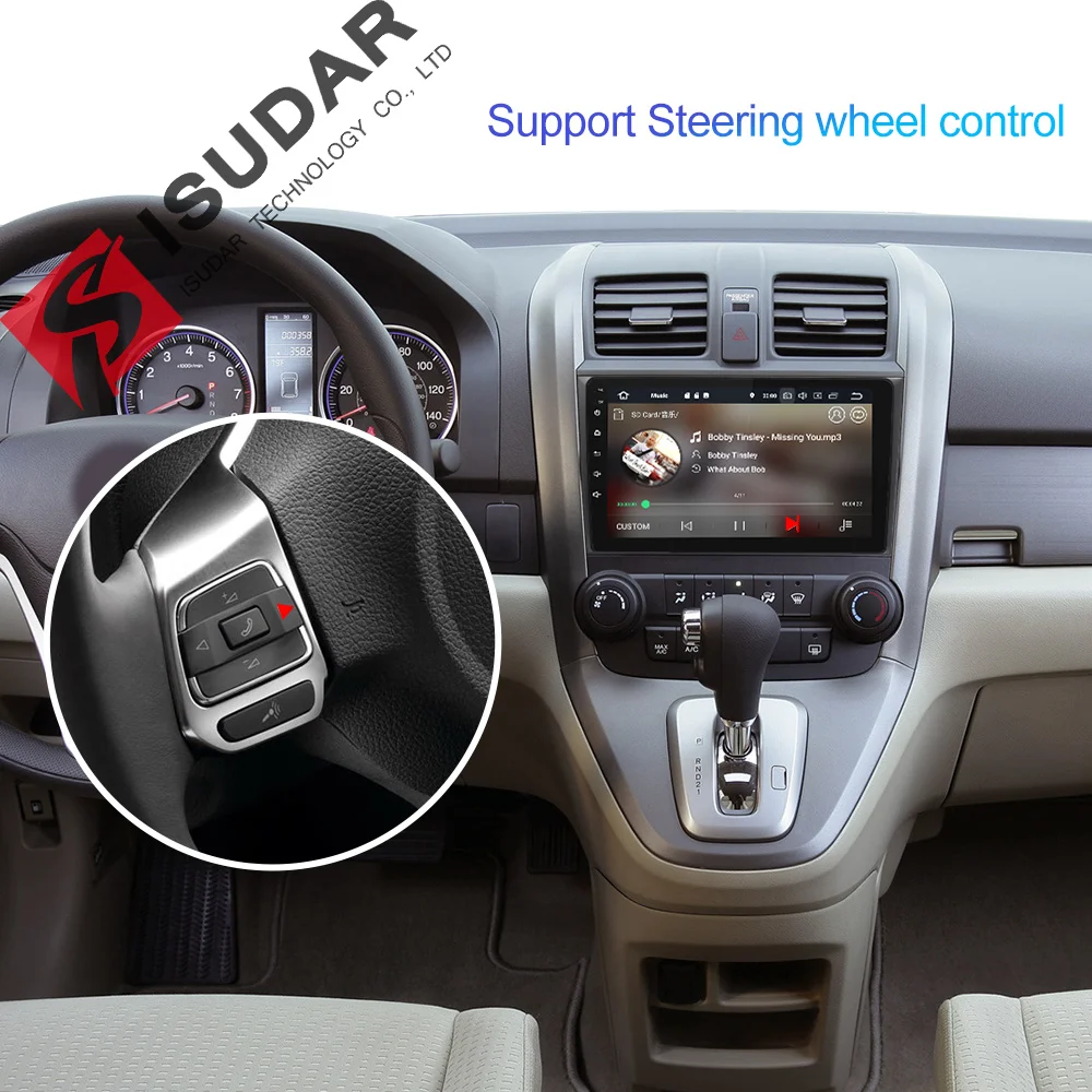 Isudar 1 Din Android 9 Авто Радио для Honda/CR-V/CRV 2006-2011 Автомобильный мультимедийный плеер Восьмиядерный ram 4G rom 64G gps камера DVR DSP