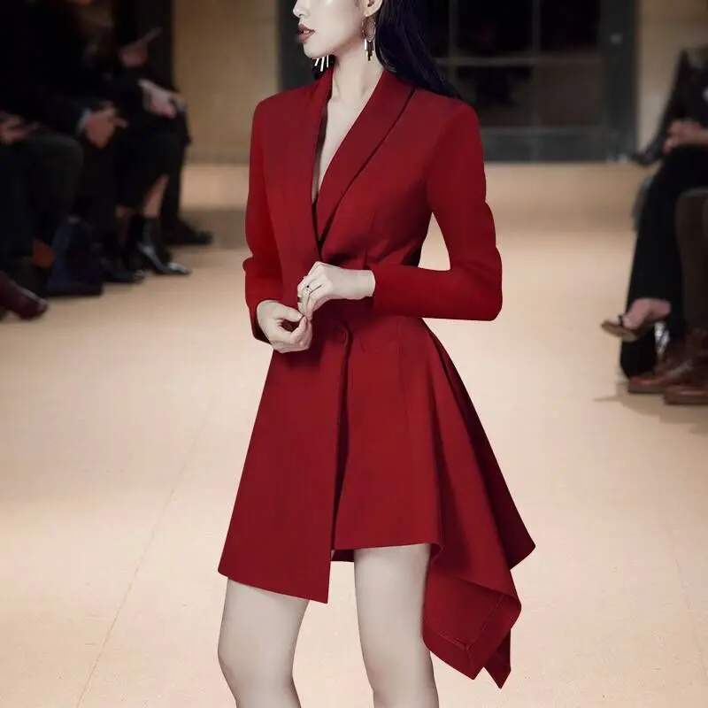 Высокое качество для знаменитостей красное черное эротичное платье модный