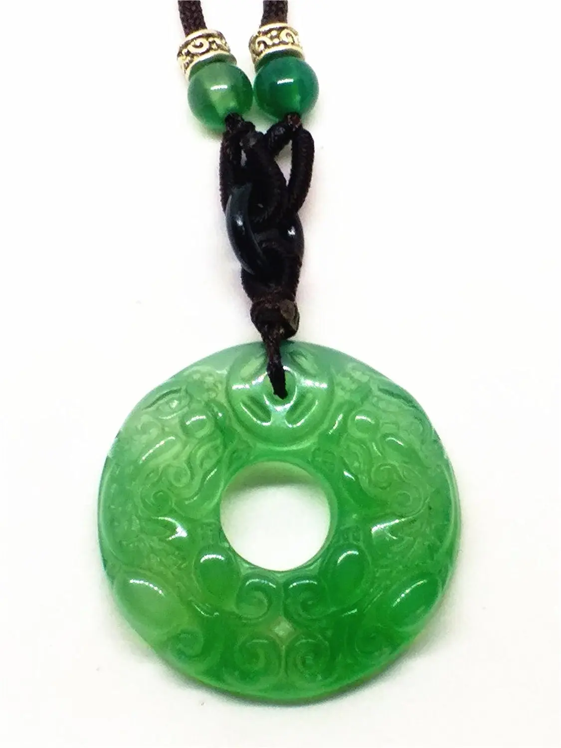 Natural Green Jade Buddha Vintage Coin Amulet Pendants Jewelry for Women | Necklaces