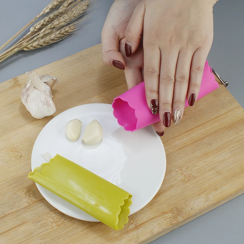 Силиконовая чеснокочистка Овощечистка легко очистка чеснока трубка пилинг