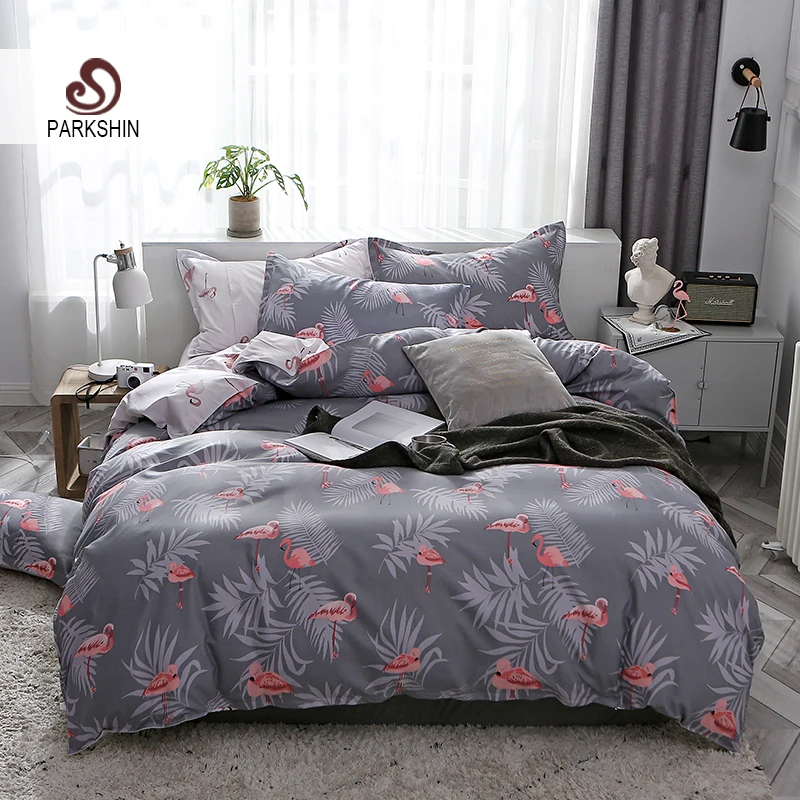Комплект постельного белья ParkShin Flamingos для дома скандинавский пододеяльник