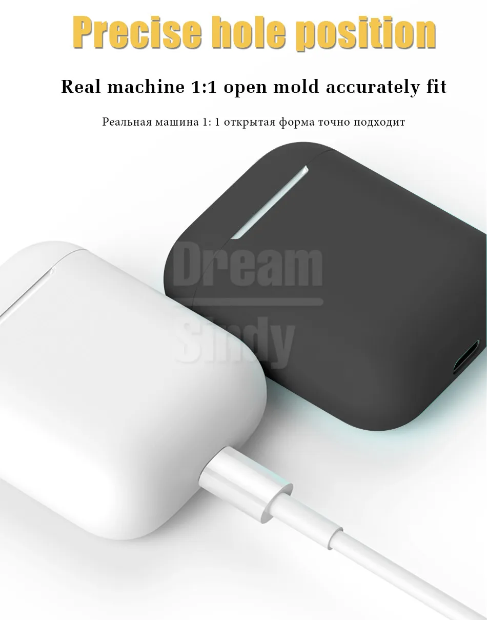1:1 официальный силиконовый чехол для наушников для Apple Airpods 1 2 противоударный чехол для Airpods 2 1 милые аксессуары