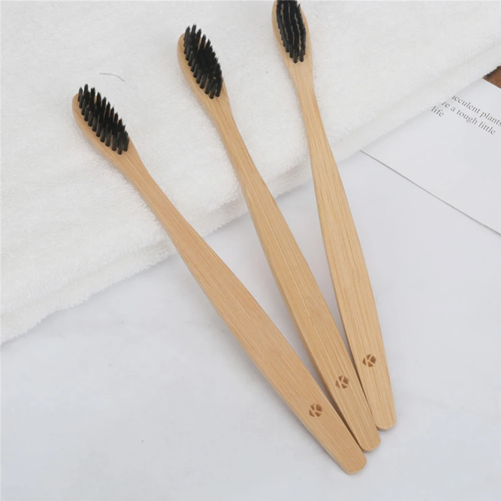 4 шт мягкой щетиной из чистого натурального бамбукового древесного угля Зубная