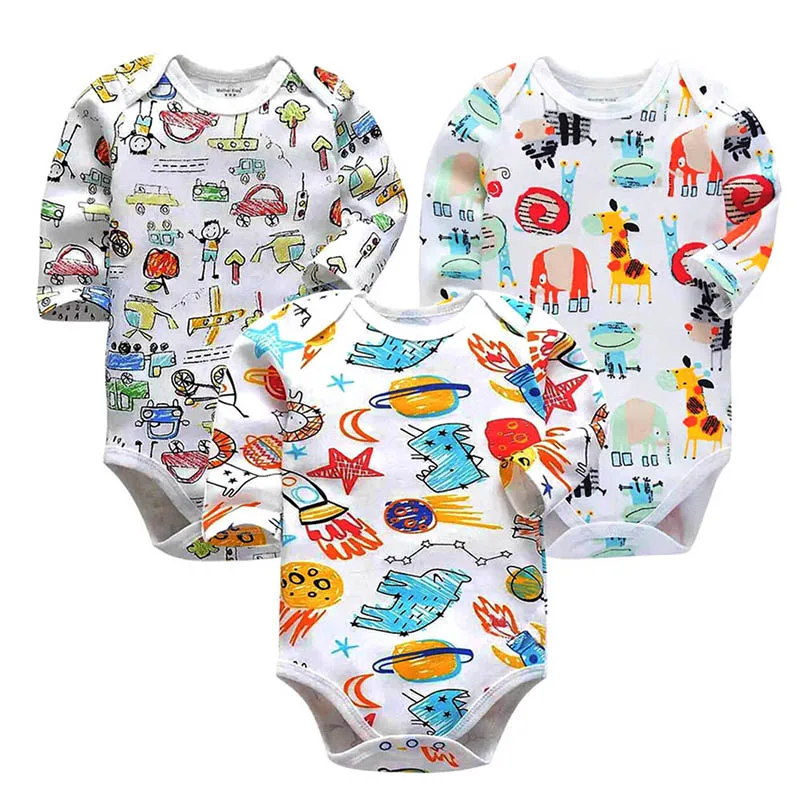 Newborn bodysuit Baby boy and girl clothing long-sleeved tights one-piece autumn winter printing baby clothes |