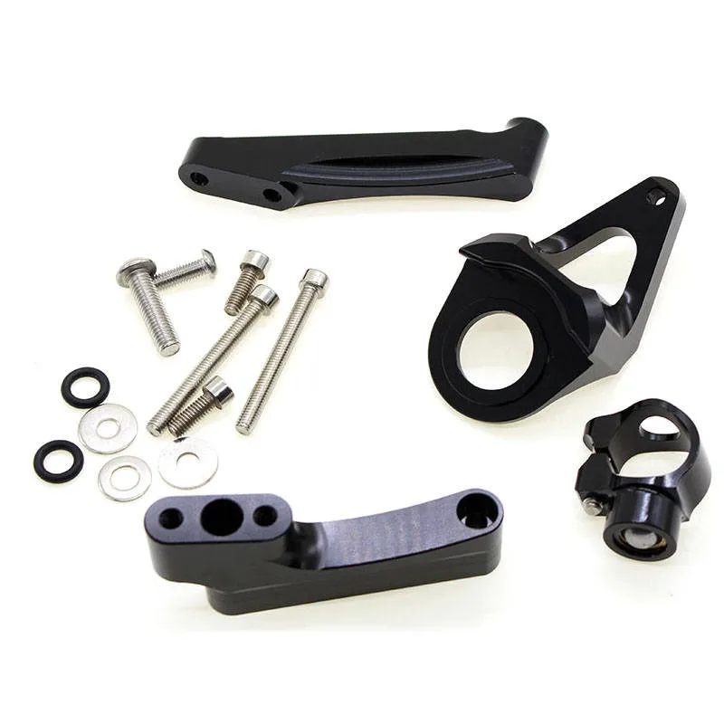 Black Bracket CNC мотоциклетные Стабилизатор Амортизатора рулевого механизма Монтажный кронштейн комплект для обслуживания для Suzuki GSX1300R HAYABUSA GSXR1300 1998- 1999 2000 - Цвет: Black Bracket