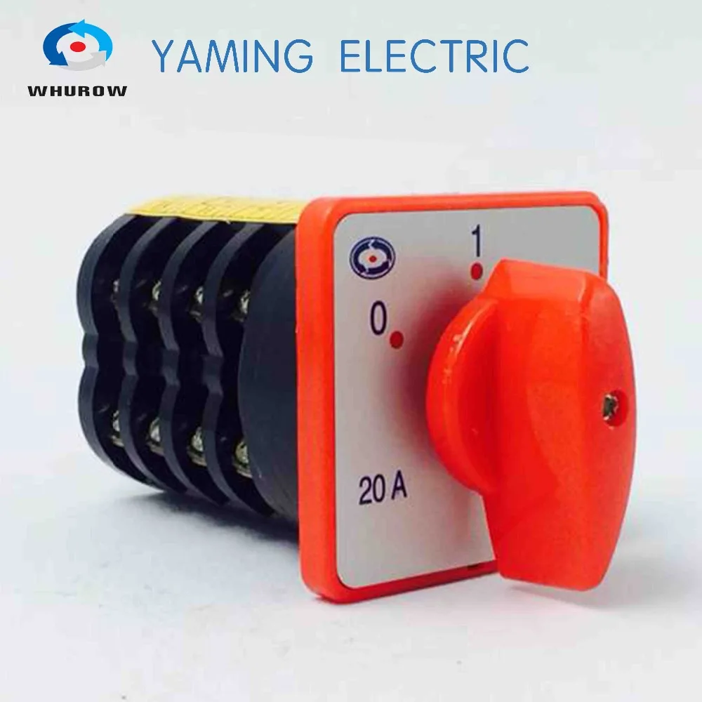 HZ5 Series 3 позиционный переключатель поворотный 20A 4 полюса кВт универсальный cam