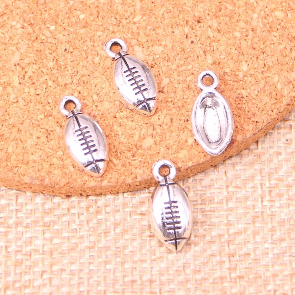 Подвески в виде американского футбола посеребренные подвески античном стиле