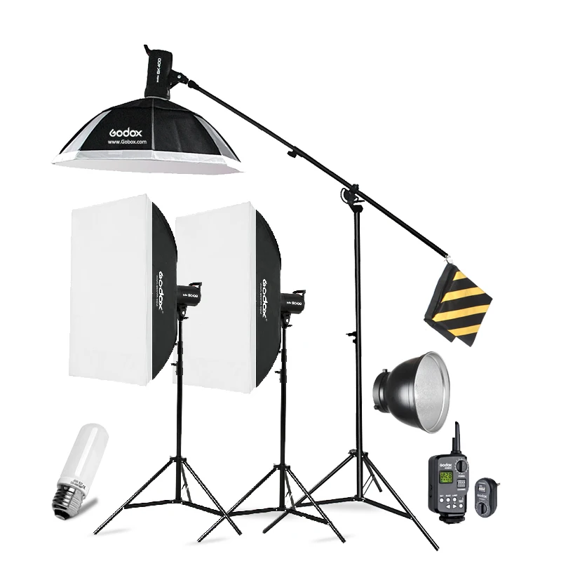 Godox 3 * SK400 стробоскопы комплект Наборы с RT-16 триггера + Софтбоксы Осветительные