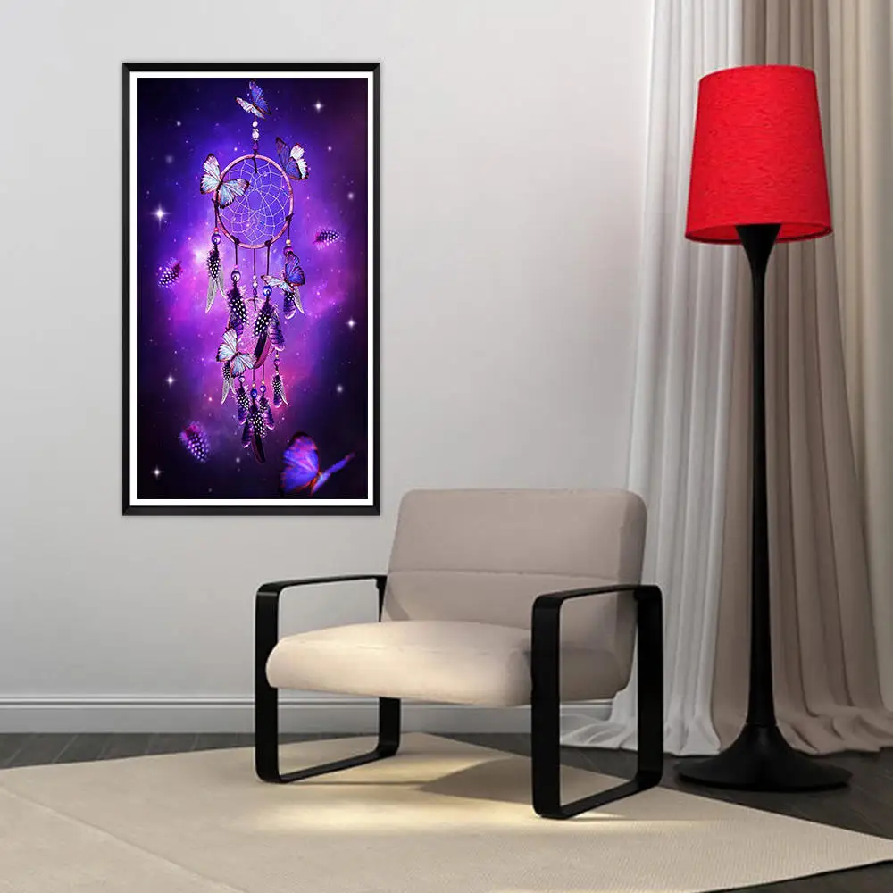 5d30x60cmкартины по номерам без рамы Ловец снов бабочка вышивки крестом ремесло с разноцветными