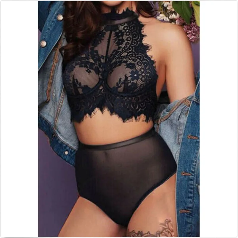Купальный костюм для женщин сексуальный прозрачный кружевной Тедди из двух