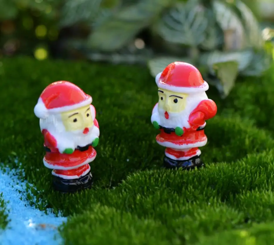 50pcs Resin Santa Claus Miniatures Landscape For Home Garden Christmas Party Decoration Scrapbooking Craft Diy | Дом и сад