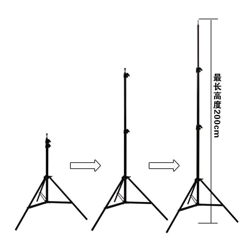 Aluminum alloy multifunctional three tripod flash lamp photography shelf 2 meters telescopic bracket photo studio accesCD50 | Электроника