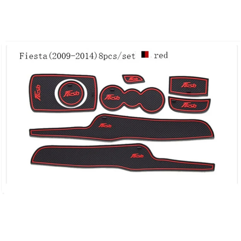 Для Ford Fiesta 2009- автомобильные аксессуары 3D резиновый коврик для интерьера, коврик для двери, автомобильный держатель для телефона, автомобильный стиль