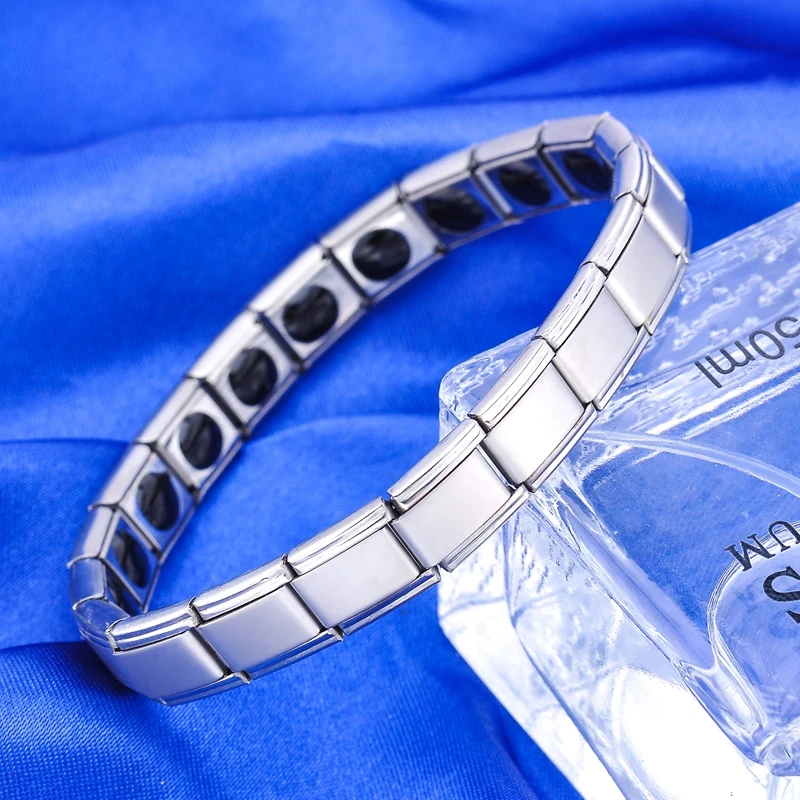 LASPERAL 1 шт нержавеющая сталь с германиевым камнем регулируемые браслеты и для