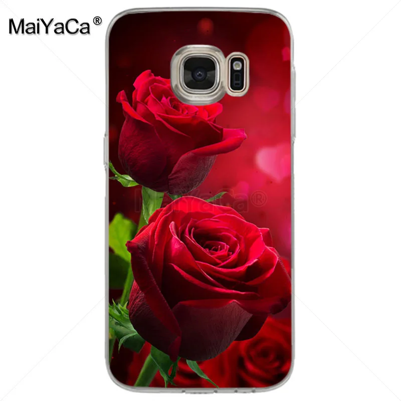 Чехол для samsung galaxy s7 s6 edge plus s5 s9 s8plus MaiYaCa с красивыми цветами и принтом розы |