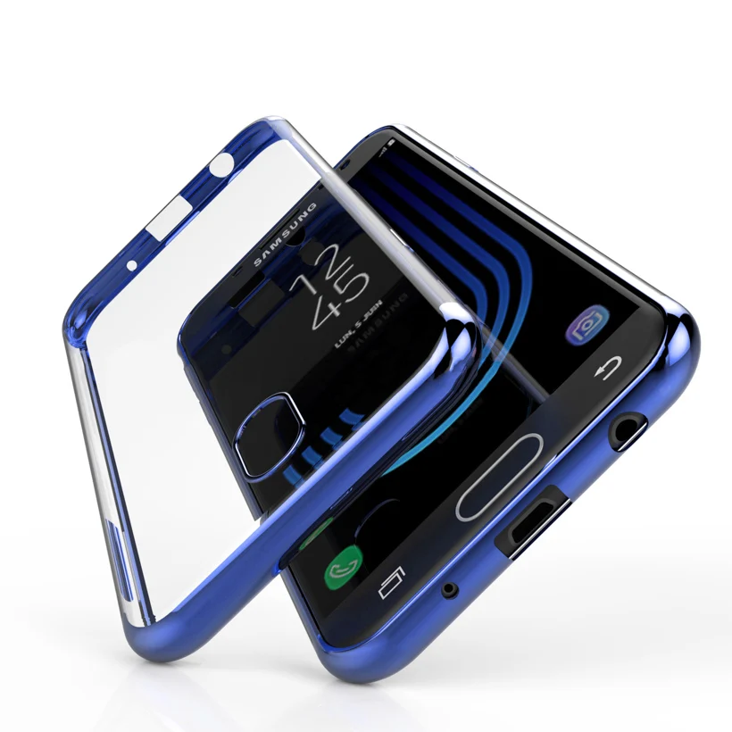 Blue Силиконовый чехол для samsung Galaxy S8 S9 S6 S7 край S10 Lite A5 A6 A8 Note 8, 9, 10, плюс A50 A70 A10 A40 A30 A60 A80 чехол - Цвет: Blue