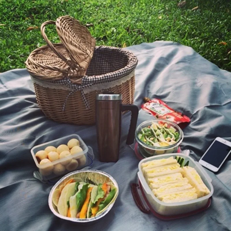 Винтажная плетеная корзина для пикника большая винтажная хранения фруктов