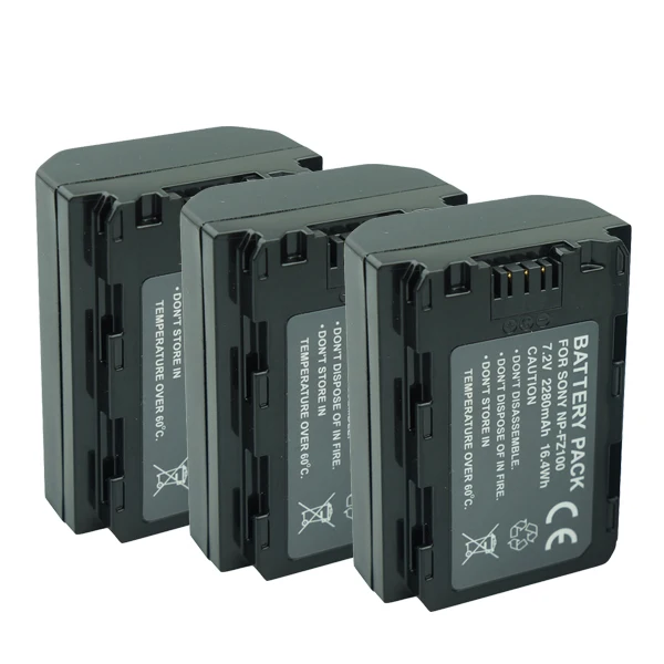 NPFZ100 NP-FZ100 аккумулятор+ ЖК-дисплей np fz100 батарея Зарядное устройство для SONY ILCE-9 A7m3 a7r3 A9/A9R 7RM3 BC-QZ1 Alpha 9 9S 9R камера - Цвет: 3pcs battery