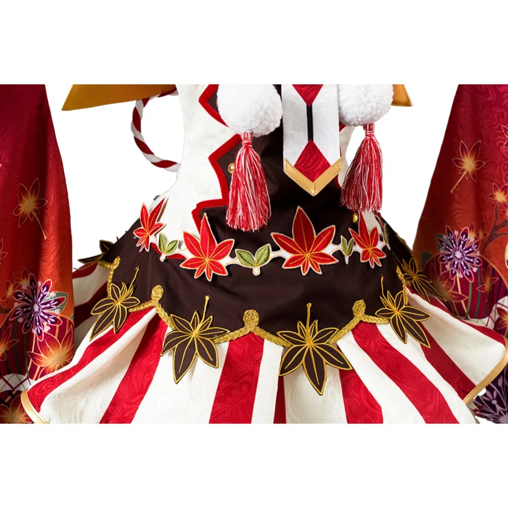Ruby Kurosawa Косплей Костюм LoveLive!Sunshine Aqours Maple Leafs Ver Red комплект кимоно косплей Хэллоуин