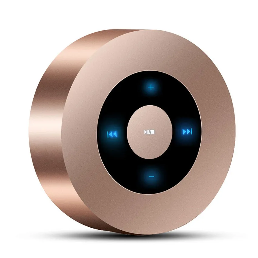 Aimitek A8 мини беспроводной Bluetooth динамик Портативный сенсорный экран стерео сабвуфер mp3-плеер с микрофоном TF слот для карт AUX-in - Цвет: Champagne Gold