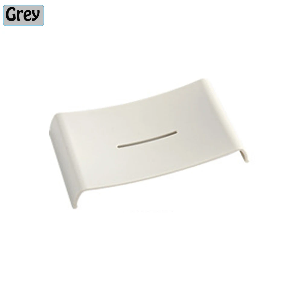 grey 1 шт., простая мыльница для ванной, для душа, мыльница для хранения, без ударов, Сливная Пластина, лоток, держатель, чехол, держатель для мыла, лоток, аксессуары для дома - Цвет: grey