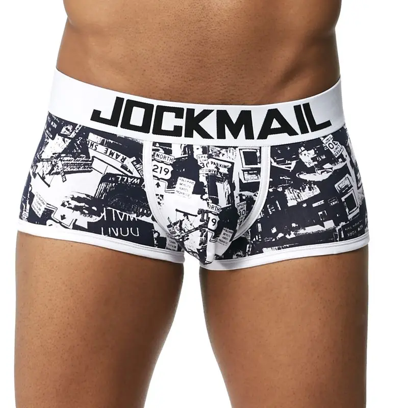 JOCKMAIL, новинка, боксеры, мужское нижнее белье, хлопок, с принтом, сексуальные мужские трусы, боксеры, мужские боксеры, мужские трусы, трусы для геев - Цвет: 05