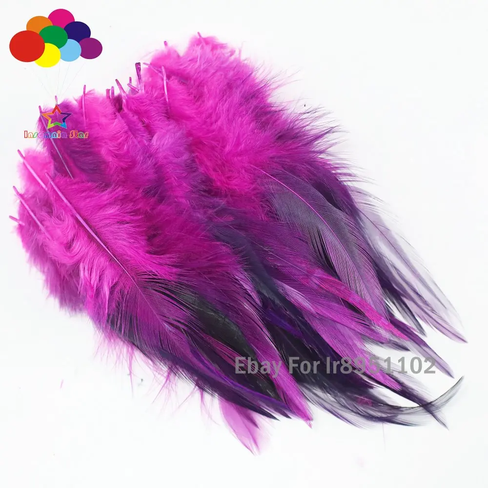 100 шт./лот снежные розовые красные петушиные седла Hackle Перья 4-6 дюймов искусственные перья удлинитель волос перо