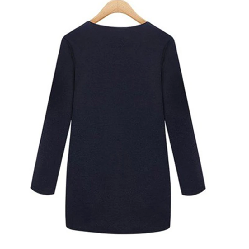 Панелями Oversize хлопок Camiseta Mujer карманов Longue Manche Femme Топ сорочка Лоскутная