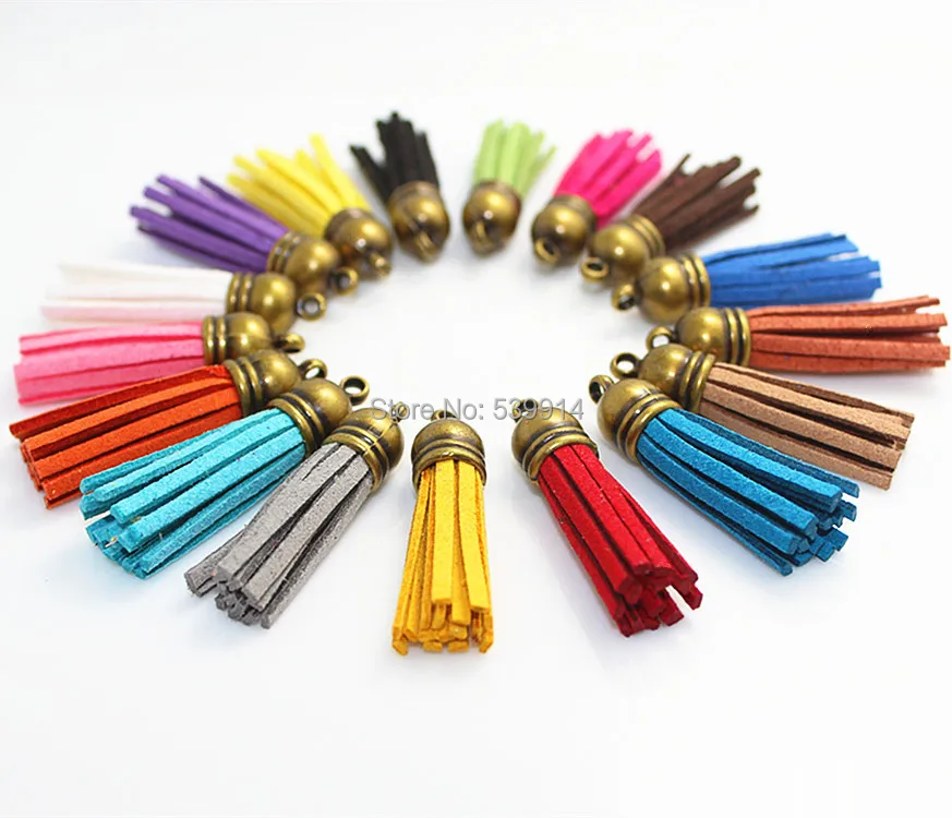 38 мм смешанные цвета замша кисточка для брелка мобильного телефона ремни