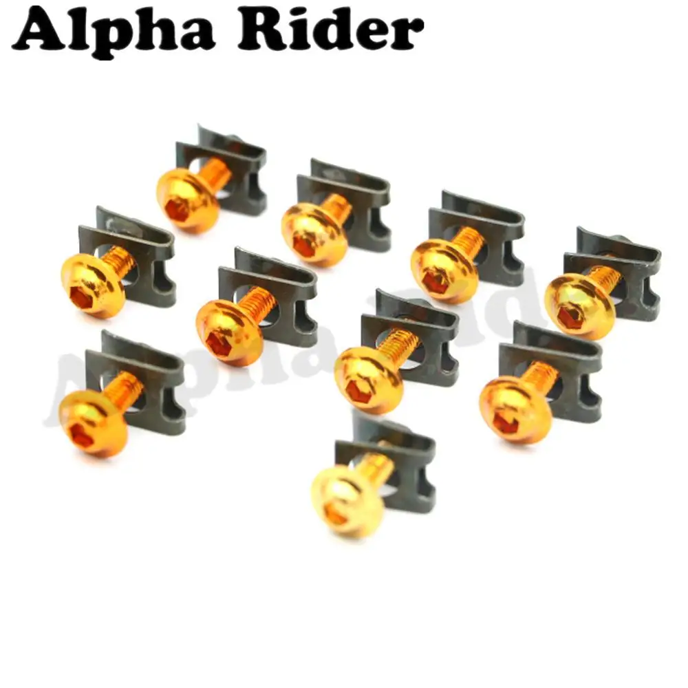 10 шт. Обтекатели для мотоциклетных скутеров болты гайки M6 6 мм скоростные