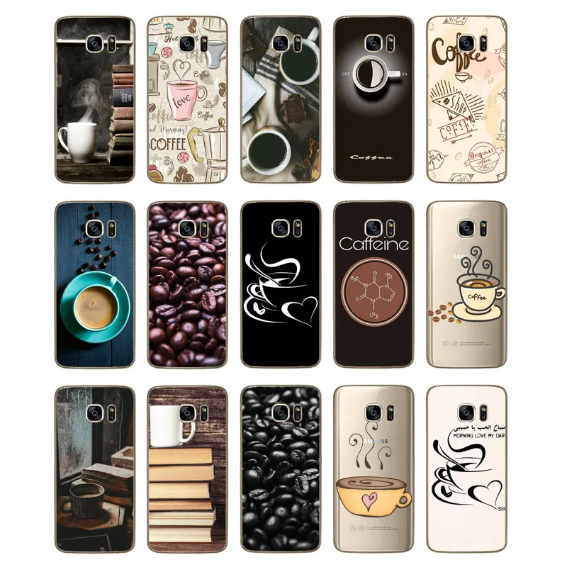 N288 Coffee And Book Soft TPU Silicone Cover For Samsung Galaxy Note 3 4 5 8 9 10 M10 M20 M30 Grand Prime Case |
