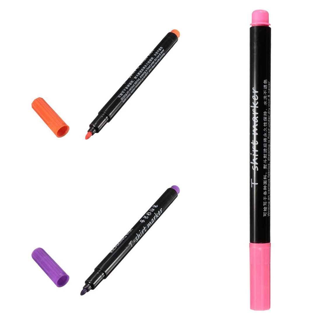 

5 PCS of 11x MultiColor Permanent Fabric Marker Pens Textile Clothes T-Shirt Shoes DIY