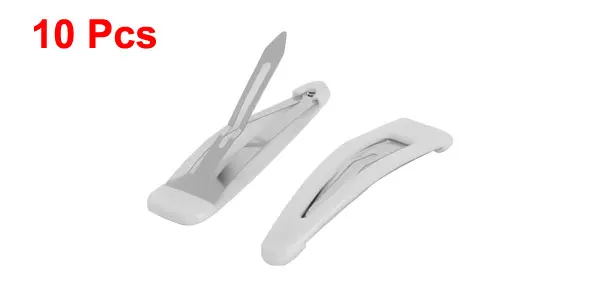 Женщина Металл Diy Прическа Бенди Оснастку Заколки Шпильки Белый 6 См Длина 10 Шт. |