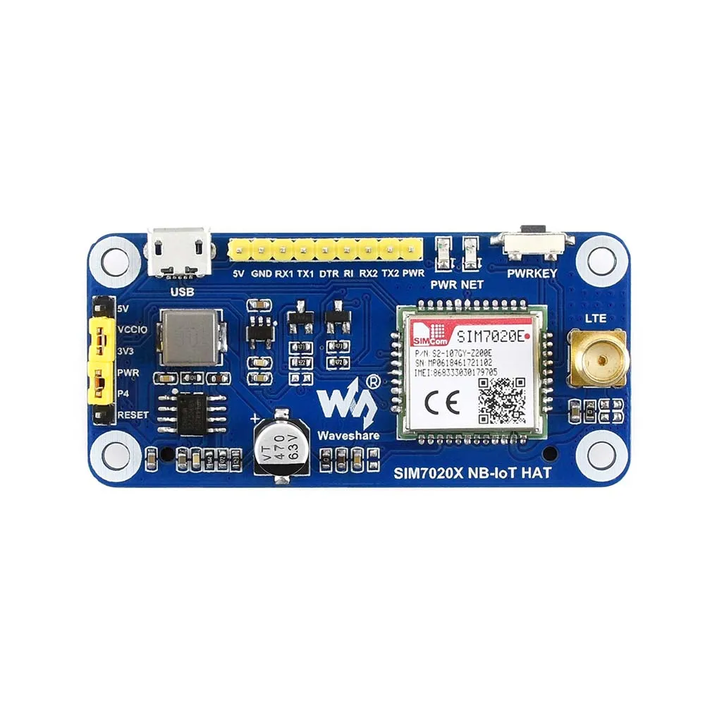 Шляпа NB-IoT для Raspberry Pi на основе SIM7020E B1/B3/B5/B8/B20/B28 полос Европы Азии Африки Австралии