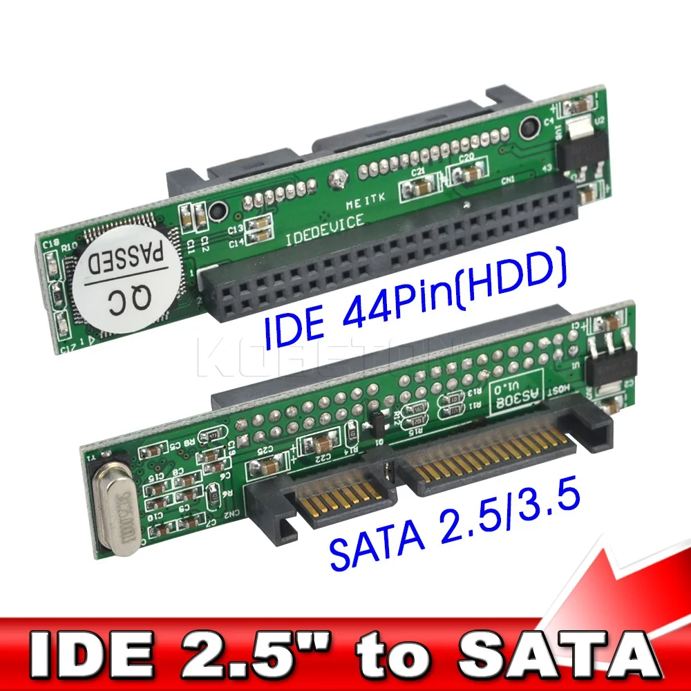 Kebidu IDE 44 pin 2 5 к SATA ПК адаптер конвертер 133 Гбит/с последовательный ATA 100 HDD CD DVD